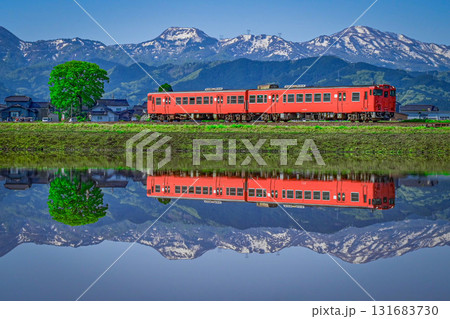 城端線の晴天水鏡気動車② 城端線の晴天水鏡気動車② 131683730
