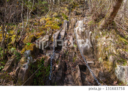 犬ヶ岳登山「笈吊岩（鎖場）」 131683758