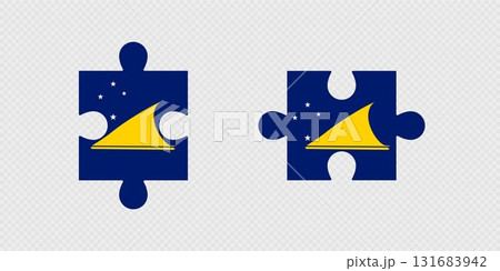Puzzle Pieces with Tokelau Flag. 131683942