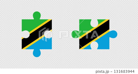 Puzzle Pieces with Tanzania Flag. 131683944