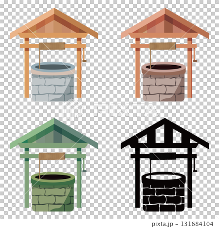 井戸　アイコン　セット 131684104