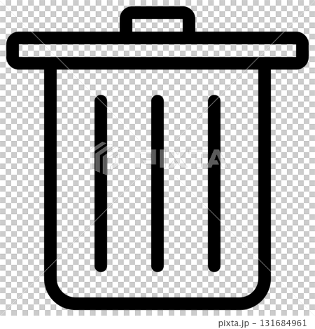 Simple trash can line icon 131684961