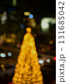Bokeh effect of the Christmas tree. Festive decoration. Full of ornaments. Winter season, winter festive. Christmas celebration, Xmas celebration. For background use. 131685042