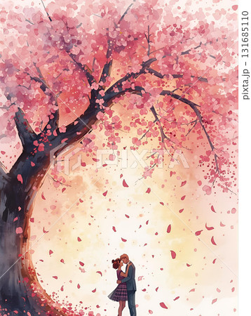 手をつなぐ二人の姿 手をつなぐ二人の姿 131685110