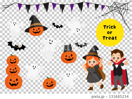 萬聖節可愛插圖集 131685234