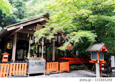 新緑の野宮神社(縁結びの神様)拝殿 京都市右京区嵯峨野々宮町 新緑の野宮神社(縁結びの神様)拝殿 京都市右京区嵯峨野々宮町 131685269
