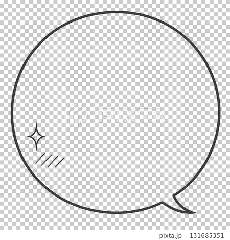Speech bubble isolated on transparent background for comics or dialogue 131685351