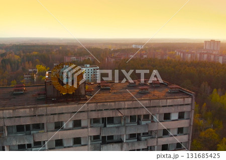 Ghost town Pripyat near Chernobyl NPP, Ukraine 131685425