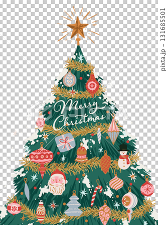 クリスマスツリーのベクターイラスト背景 131685501