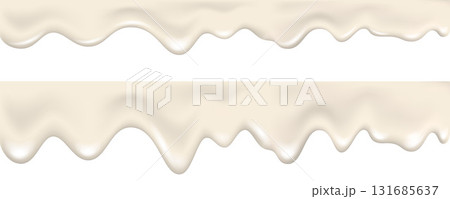 Yogurt wave realistic 3d texture, dripping cream. Yogurt wave realistic 3d texture, dripping cream. 131685637