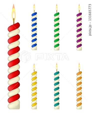 candles for birthday cake cartoon stock vector illustration 131685773