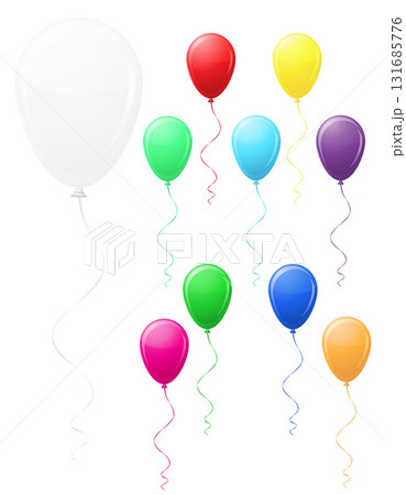 colors balloon for holiday cartoon stock vector illustration colors balloon for holiday cartoon stock vector illustration 131685776