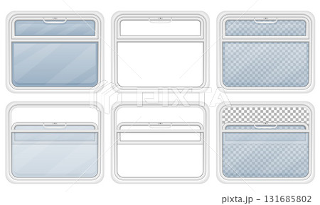 window in the train cartoon stock vector illustration 131685802