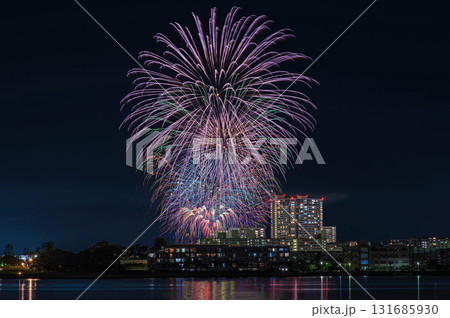 埠頭から望むFukuoka東区花火大会 埠頭から望むFukuoka東区花火大会 131685930