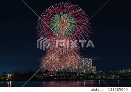 埠頭から望むFukuoka東区花火大会 131685940