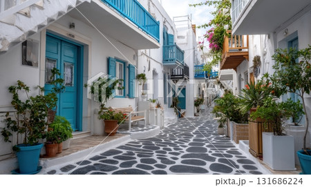 Coastal village streets 131686224