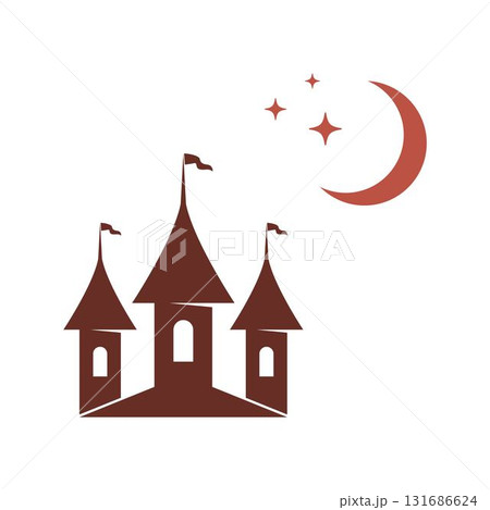 Castle building logo design Castle building logo design 131686624