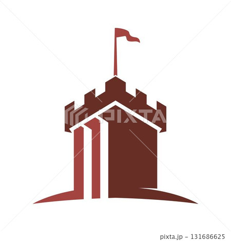 Castle building logo design 131686625