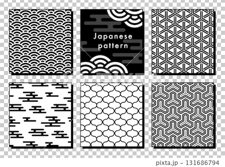 單色簡約日式圖案集 單色簡約日式圖案集 131686794