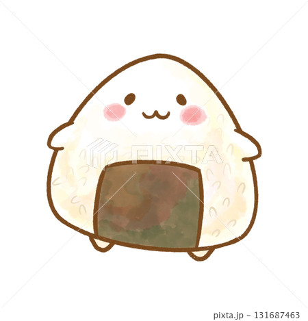 笑顔のおにぎりキャラクター / Smiling Rice Ball Character 131687463