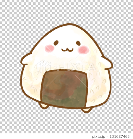 笑顔のおにぎりキャラクター / Smiling Rice Ball Character 131687463