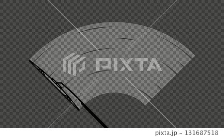 Wipers are clearing the windshield. Wiping for the windshield of a car. Clean window, wiper blades. Vector illustration. Wipers are clearing the windshield. Wiping for the windshield of a car. Clean window, wiper blades. Vector illustration. 131687518