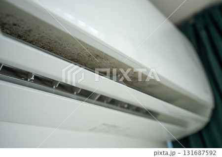 Mold in air conditioner, untimely cleaning late maintenance in humid climate. Mold in air conditioner, untimely cleaning late maintenance in humid climate. 131687592
