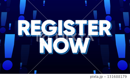 Register Now. Blue vector banner register now. Vector illustration. Register Now. Blue vector banner register now. Vector illustration. 131688179