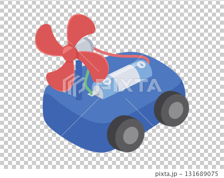 理科で使うプロペラカーのイラスト 理科で使うプロペラカーのイラスト 131689075