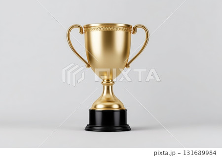 Golden trophy symbolizes achievement and success in various competitions and events 131689984