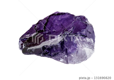 Fluorite mineral stone on a white background Fluorite mineral stone on a white background 131690820