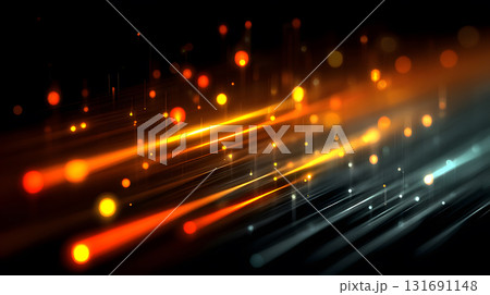 Futuristic neon lines and geometric shapes over a dark background. Futuristic neon lines and geometric shapes over a dark background. 131691148