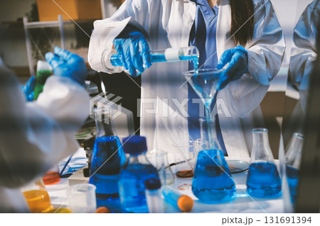Researchers working in the clinical laboratory Researchers working in the clinical laboratory 131691394