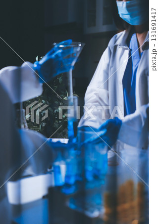 Researchers working in the clinical laboratory Researchers working in the clinical laboratory 131691417