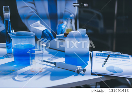 Researchers working in the clinical laboratory Researchers working in the clinical laboratory 131691418
