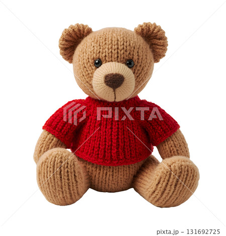 赤いTシャツを着たクマのヌイグルミ(おすわり) 赤いTシャツを着たクマのヌイグルミ(おすわり) 131692725