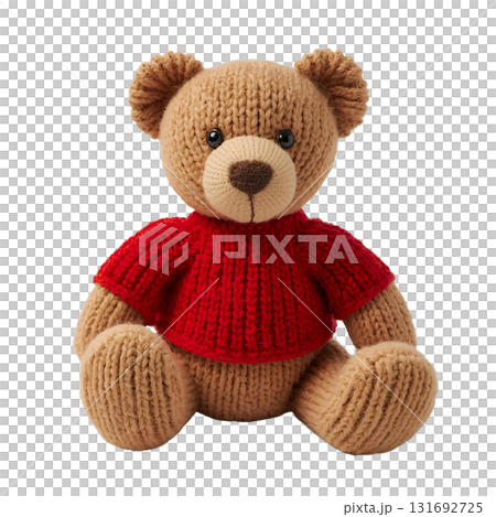 赤いTシャツを着たクマのヌイグルミ(おすわり) 赤いTシャツを着たクマのヌイグルミ(おすわり) 131692725