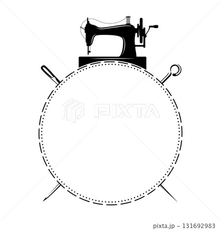 Hand sewing machine, needle and pin round banner for sewing 131692983