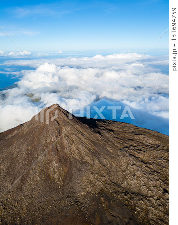 Piquinho, Top of Mount Pico. Pico Island, Azores. Portugal. Aerial View 131694759