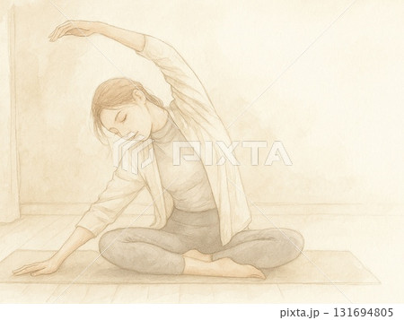 静かな朝のストレッチ 静かな朝のストレッチ 131694805