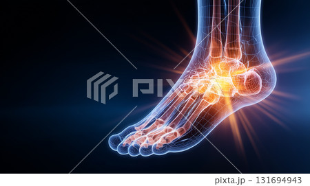 人体イメージ　足の痛み 131694943