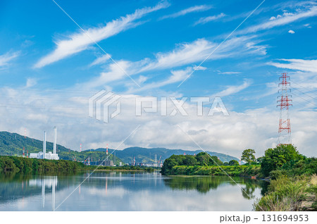 秋の淀川風景　大阪府枚方市 131694953