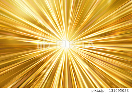 豪華なゴールド背景 放射線デザイン 131695028