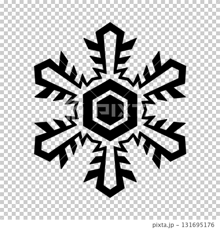 Geometric Snowflake Silhouette 131695176