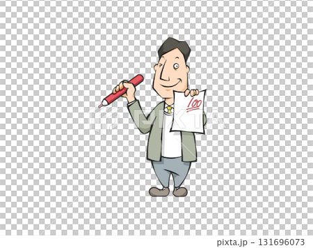 A teacher who grades tests at school or cram school A teacher who grades tests at school or cram school 131696073