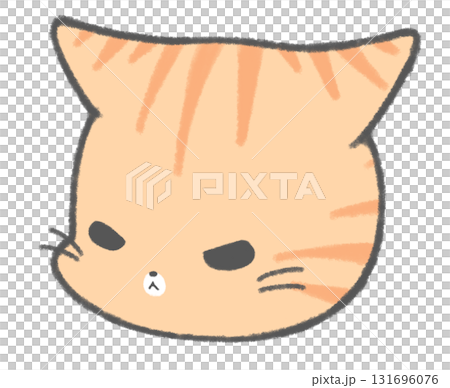 憤怒可愛的棕色虎斑貓人物圖標 憤怒可愛的棕色虎斑貓人物圖標 131696076