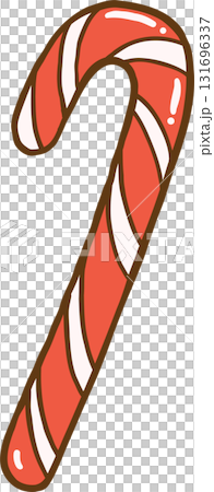 Christmas Cnady Cane Cartoon Hand Drawn 131696337