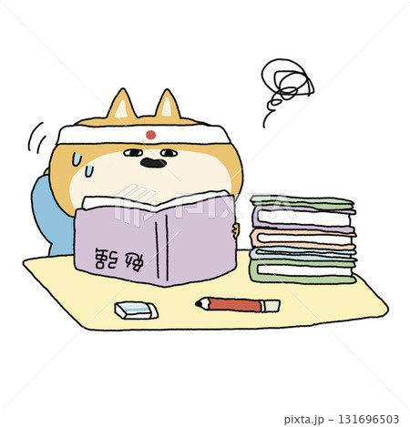 勉強に苦戦する犬 イラスト|子供向け 教育 感情表現 学習ポスター 教材 勉強に苦戦する犬 イラスト|子供向け 教育 感情表現 学習ポスター 教材 131696503