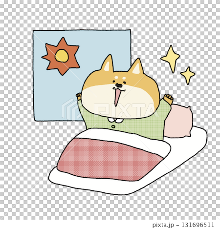 朝の元気な犬 イラスト|子供向け 起きる 生活習慣 教育 幼児 教材 絵本 保育園 朝の元気な犬 イラスト|子供向け 起きる 生活習慣 教育 幼児 教材 絵本 保育園 131696511