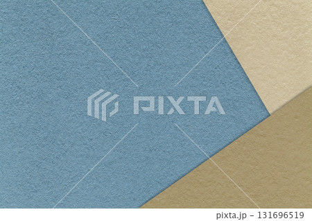 Abstract cool blue, beige and brown paper background with copy space. Template for presentation, banner, card design Abstract cool blue, beige and brown paper background with copy space. Template for presentation, banner, card design 131696519